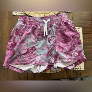 Women's Pink and Blue Athletic Shorts-Realtree